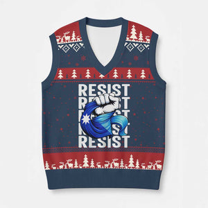 Minnesota Resist Ice Out V-Neck Knit Sweater Vest Support MN Anti Ice Movement TS12 Navy Red Print Your Wear