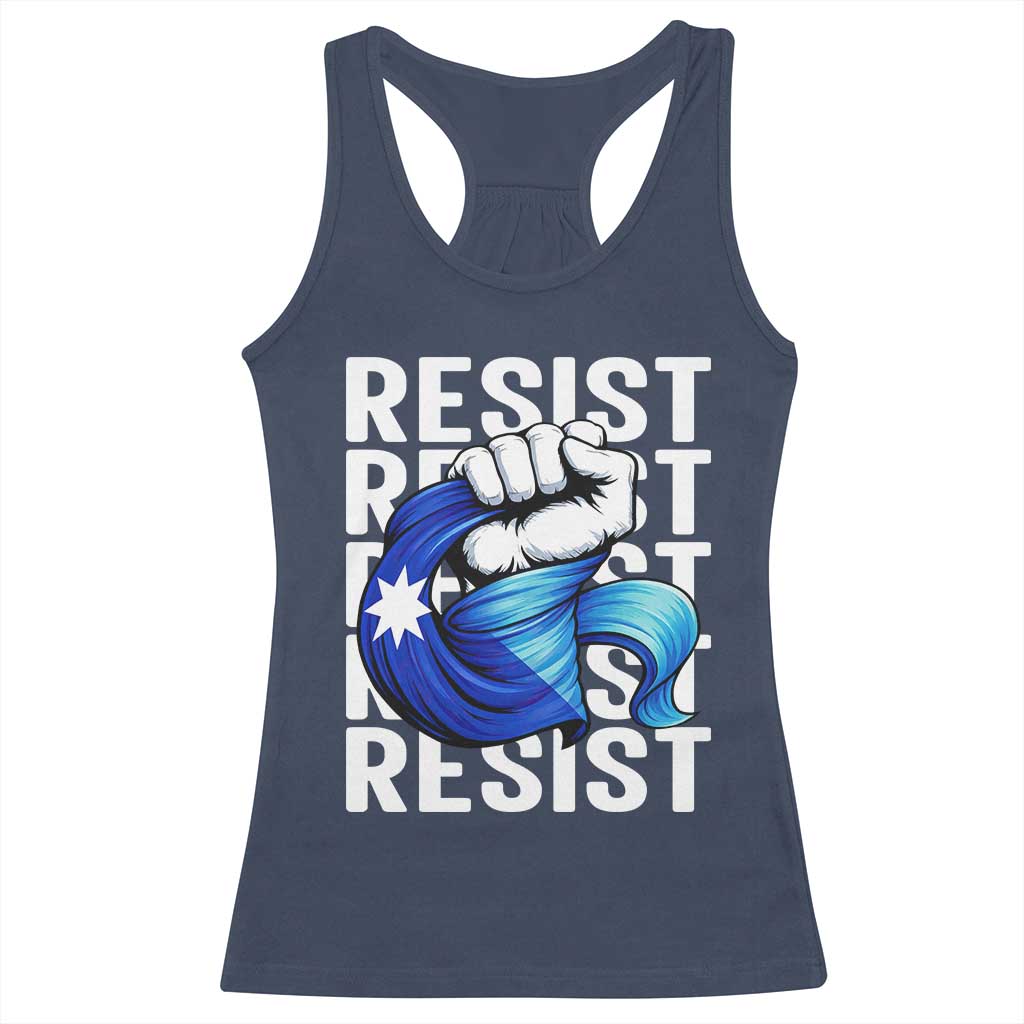 Minnesota Resist Ice Out Racerback Tank Top Support MN Anti Ice Movement TS12 Navy Print Your Wear