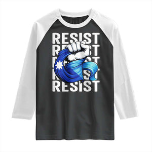 Minnesota Resist Ice Out Raglan Shirt Support MN Anti Ice Movement TS12 Black White Print Your Wear