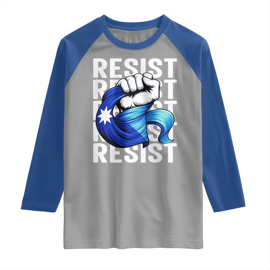 Minnesota Resist Ice Out Raglan Shirt Support MN Anti Ice Movement TS12 Sport Gray Royal Print Your Wear