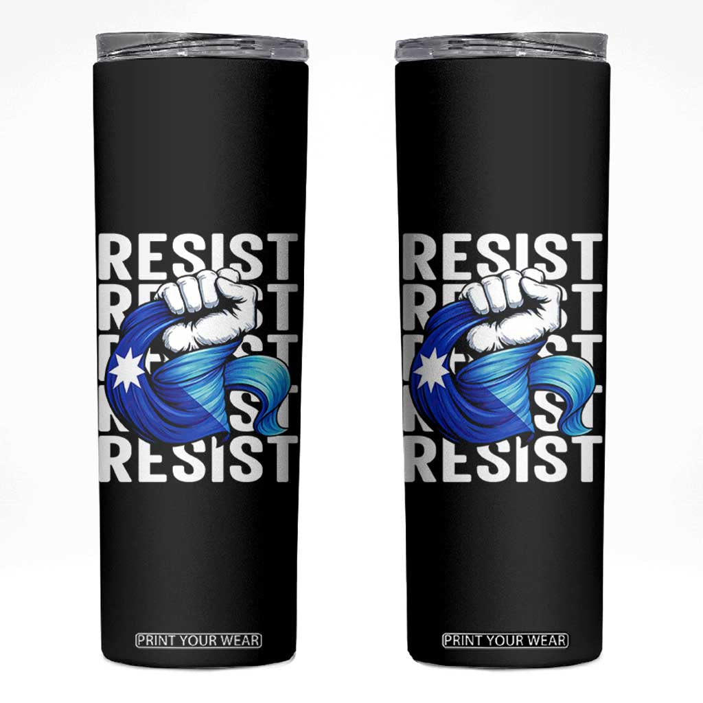 Minnesota Resist Ice Out Skinny Tumbler Support MN Anti Ice Movement TS12 Black Print Your Wear