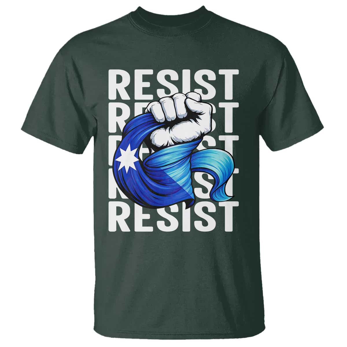 Minnesota Resist Ice Out T Shirt Support MN Anti Ice Movement TS12 Dark Forest Green Print Your Wear