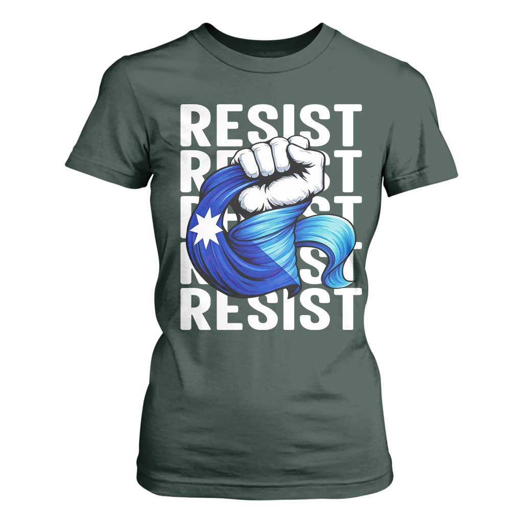 Minnesota Resist Ice Out T Shirt For Women Support MN Anti Ice Movement TS12 Dark Forest Green Print Your Wear