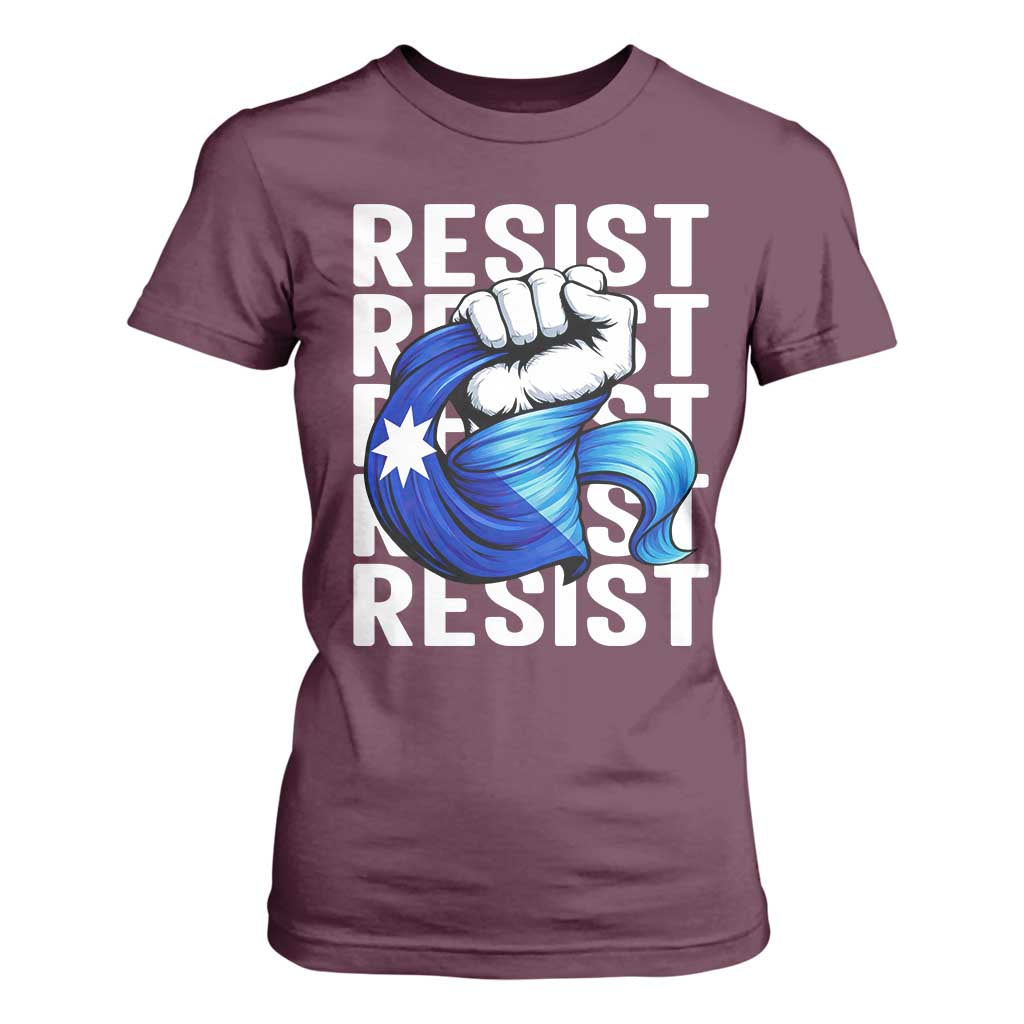 Minnesota Resist Ice Out T Shirt For Women Support MN Anti Ice Movement TS12 Maroon Print Your Wear