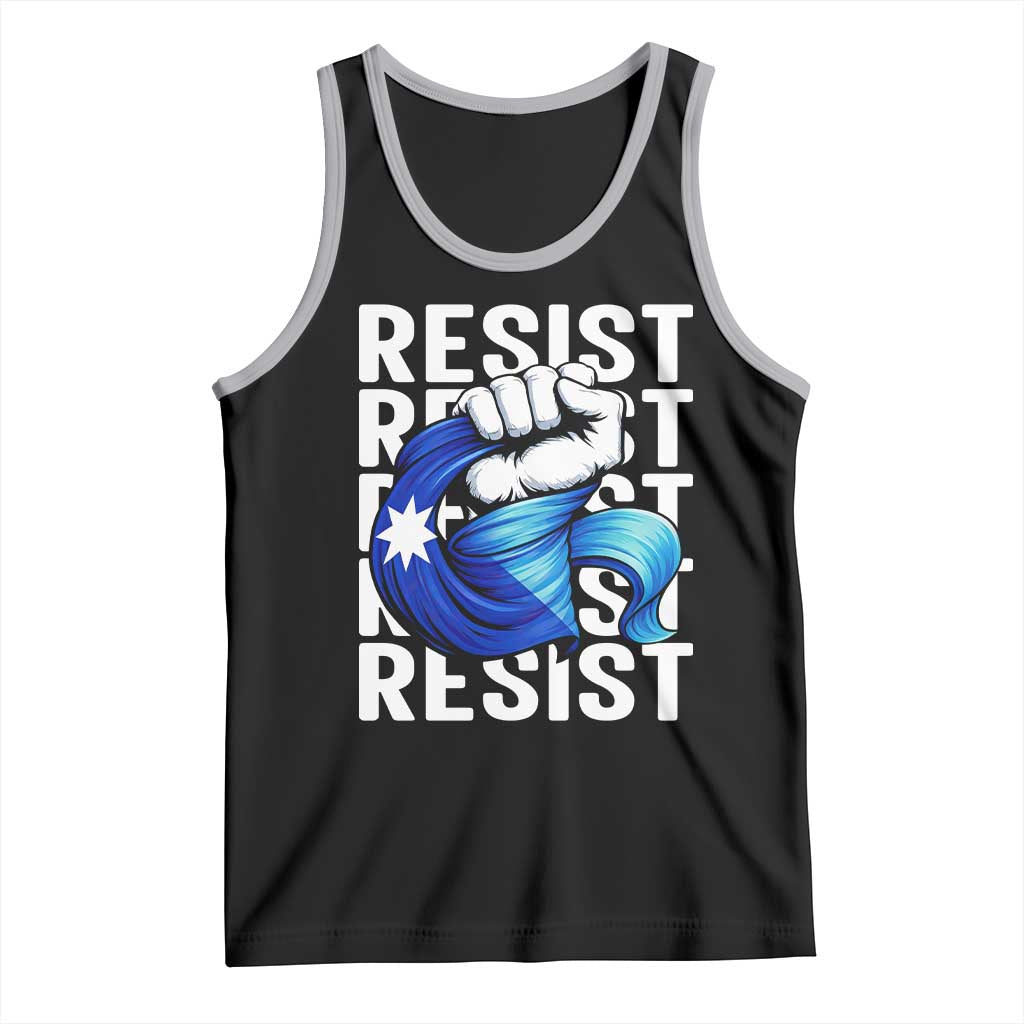 Minnesota Resist Ice Out Tank Top Support MN Anti Ice Movement TS12 Black Athletic Heather Print Your Wear