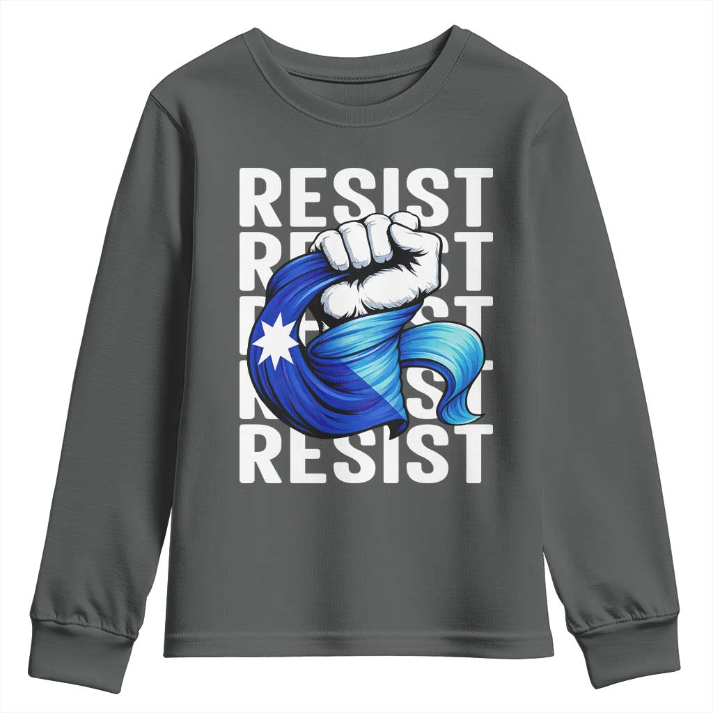 Minnesota Resist Ice Out Youth Sweatshirt Support MN Anti Ice Movement TS12 Dark Heather Print Your Wear