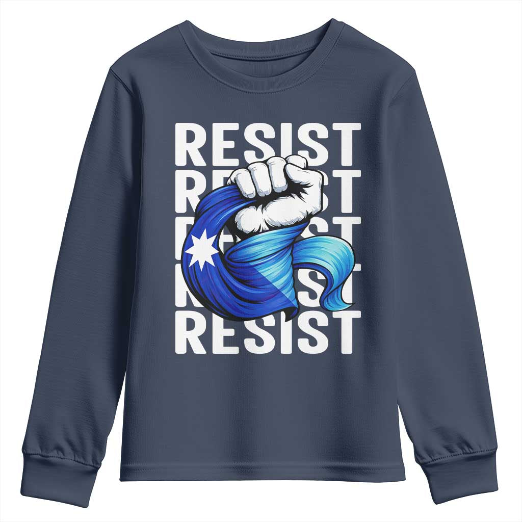 Minnesota Resist Ice Out Youth Sweatshirt Support MN Anti Ice Movement TS12 Navy Print Your Wear