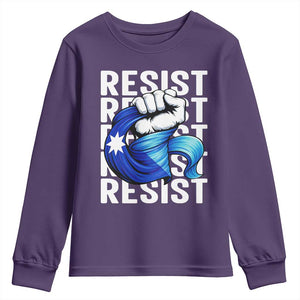 Minnesota Resist Ice Out Youth Sweatshirt Support MN Anti Ice Movement TS12 Purple Print Your Wear