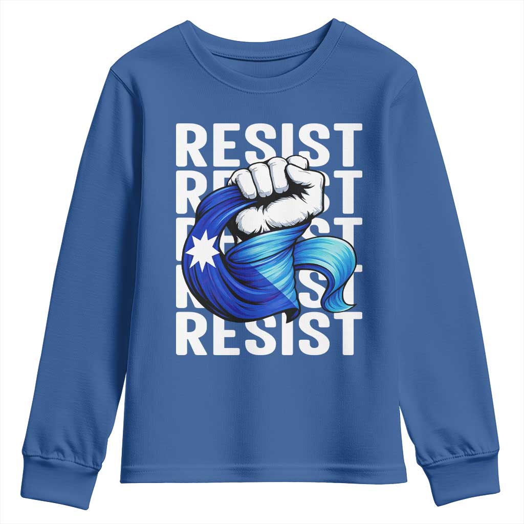 Minnesota Resist Ice Out Youth Sweatshirt Support MN Anti Ice Movement TS12 Royal Blue Print Your Wear