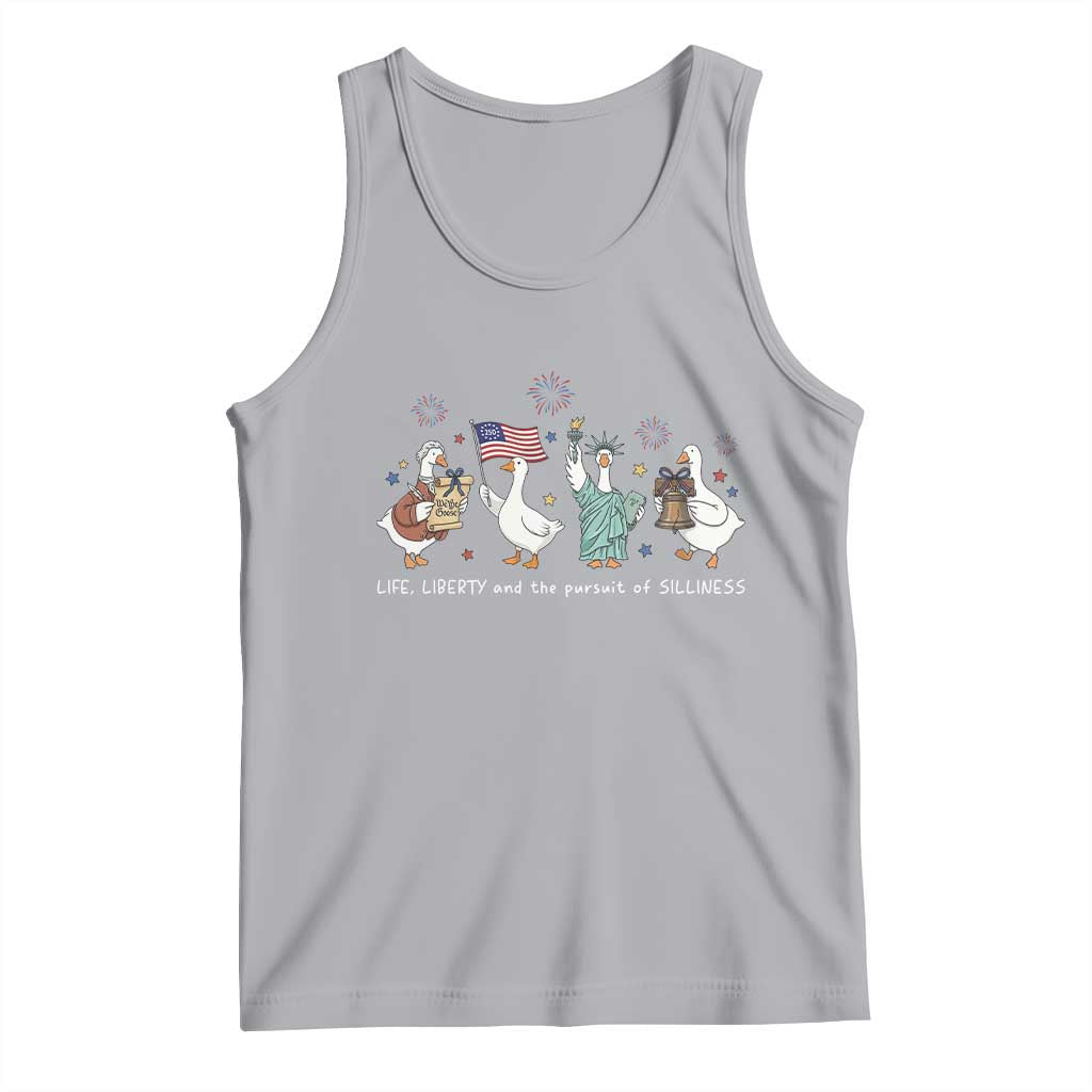 Funny Patriotic Goose Life Liberty Silliness Tank Top America 250th Anniversary TS12 Athletic Heather Print Your Wear