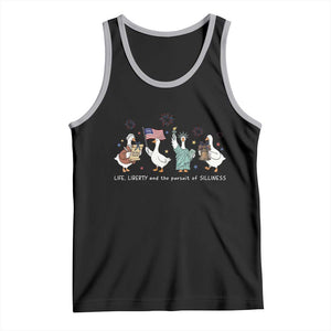 Funny Patriotic Goose Life Liberty Silliness Tank Top America 250th Anniversary TS12 Black Athletic Heather Print Your Wear
