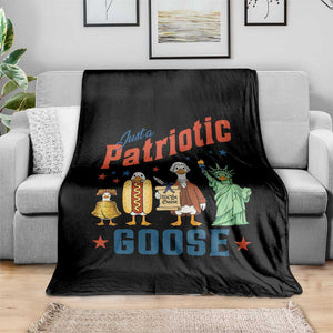Just A Patriotic Goose Throw Blanket America 250th Anniversary TS12 Print Your Wear