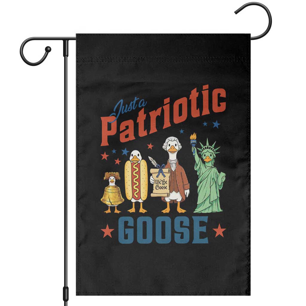 Just A Patriotic Goose Garden Flag America 250th Anniversary TS12 Black Print Your Wear
