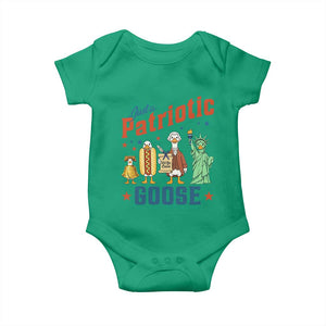 Just A Patriotic Goose Baby Onesie America 250th Anniversary TS12 Irish Green Print Your Wear