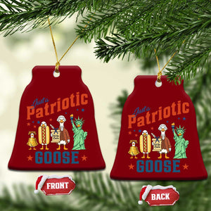 Just A Patriotic Goose Ceramic Ornament America 250th Anniversary TS12 Print Your Wear