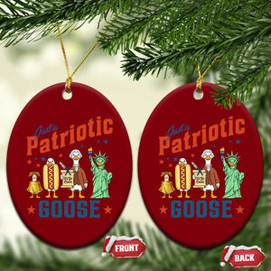 Just A Patriotic Goose Ceramic Ornament America 250th Anniversary TS12 Print Your Wear