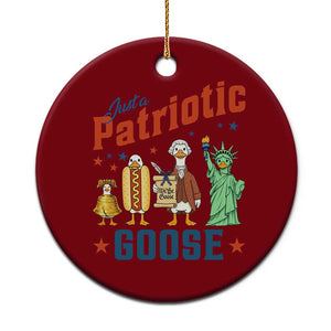 Just A Patriotic Goose Ceramic Ornament America 250th Anniversary TS12 1pc Red Print Your Wear