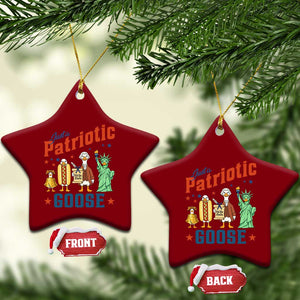 Just A Patriotic Goose Ceramic Ornament America 250th Anniversary TS12 Print Your Wear