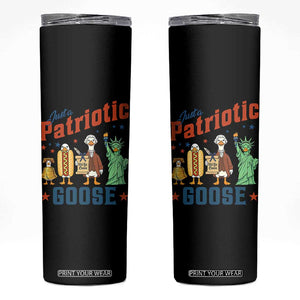 Just A Patriotic Goose Skinny Tumbler USA 250th Anniversary TS12 Black Print Your Wear