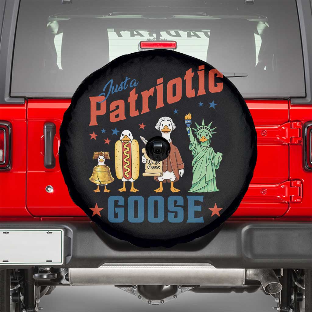 Just A Patriotic Goose Spare Tire Cover America 250th Anniversary TS12 Black Print Your Wear
