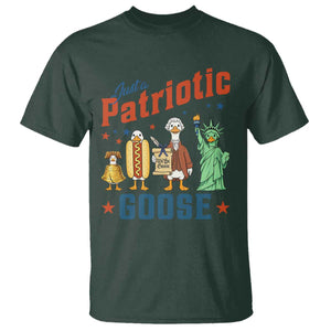 Just A Patriotic Goose T Shirt America 250th Anniversary TS12 Dark Forest Green Print Your Wear