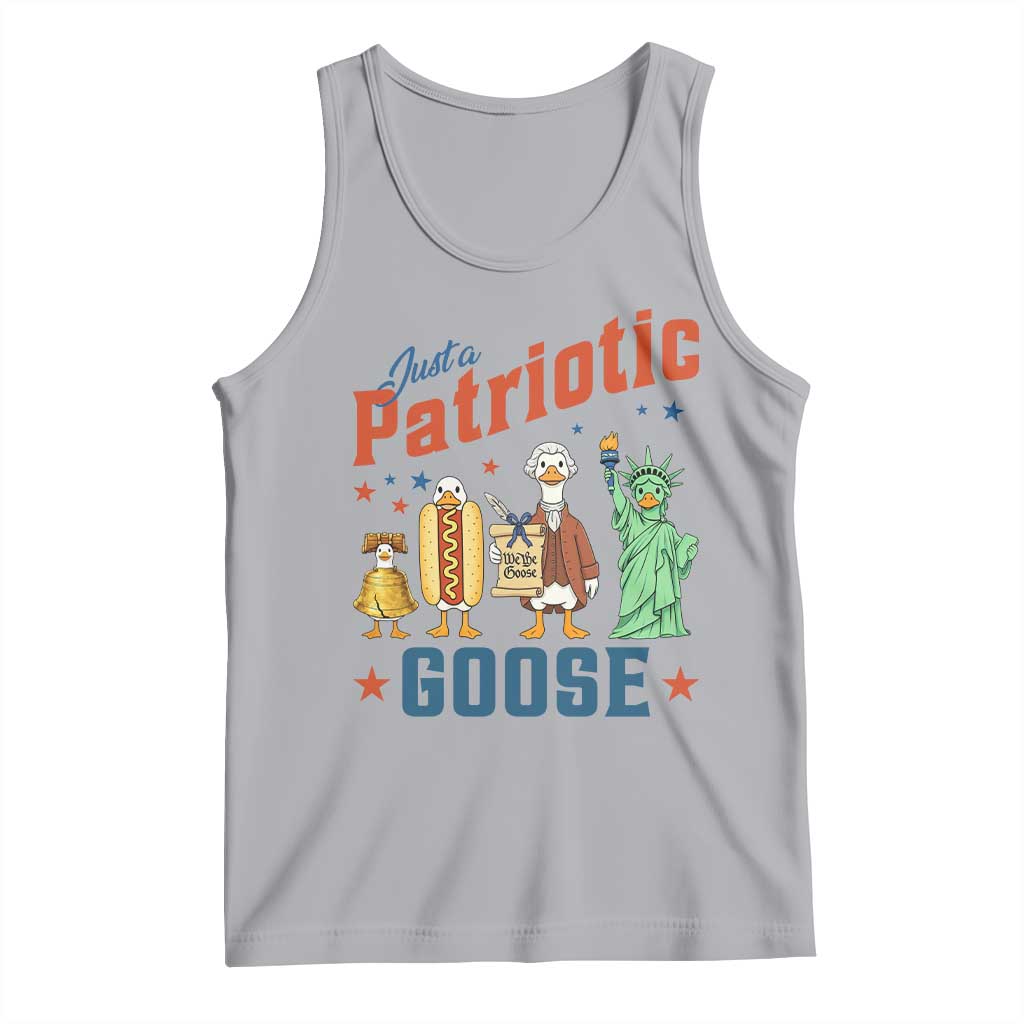 Just A Patriotic Goose Tank Top America 250th Anniversary TS12 Athletic Heather Print Your Wear