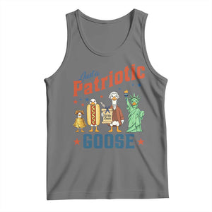 Just A Patriotic Goose Tank Top America 250th Anniversary TS12 Black Heather Print Your Wear