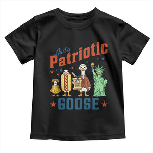Just A Patriotic Goose Toddler T Shirt America 250th Anniversary TS12 Black Print Your Wear