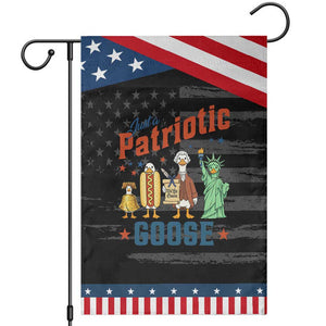 Just A Patriotic Goose Patriotic Garden Flag USA 250th Anniversary TS12 Distressed Black Blue Print Your Wear