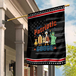 Just A Patriotic Goose Patriotic Garden Flag USA 250th Anniversary TS12 Distressed Black Red Print Your Wear