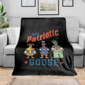 Just A Patriotic Goose Throw Blanket Funny Freedom Goose Patriotic TS12 Print Your Wear