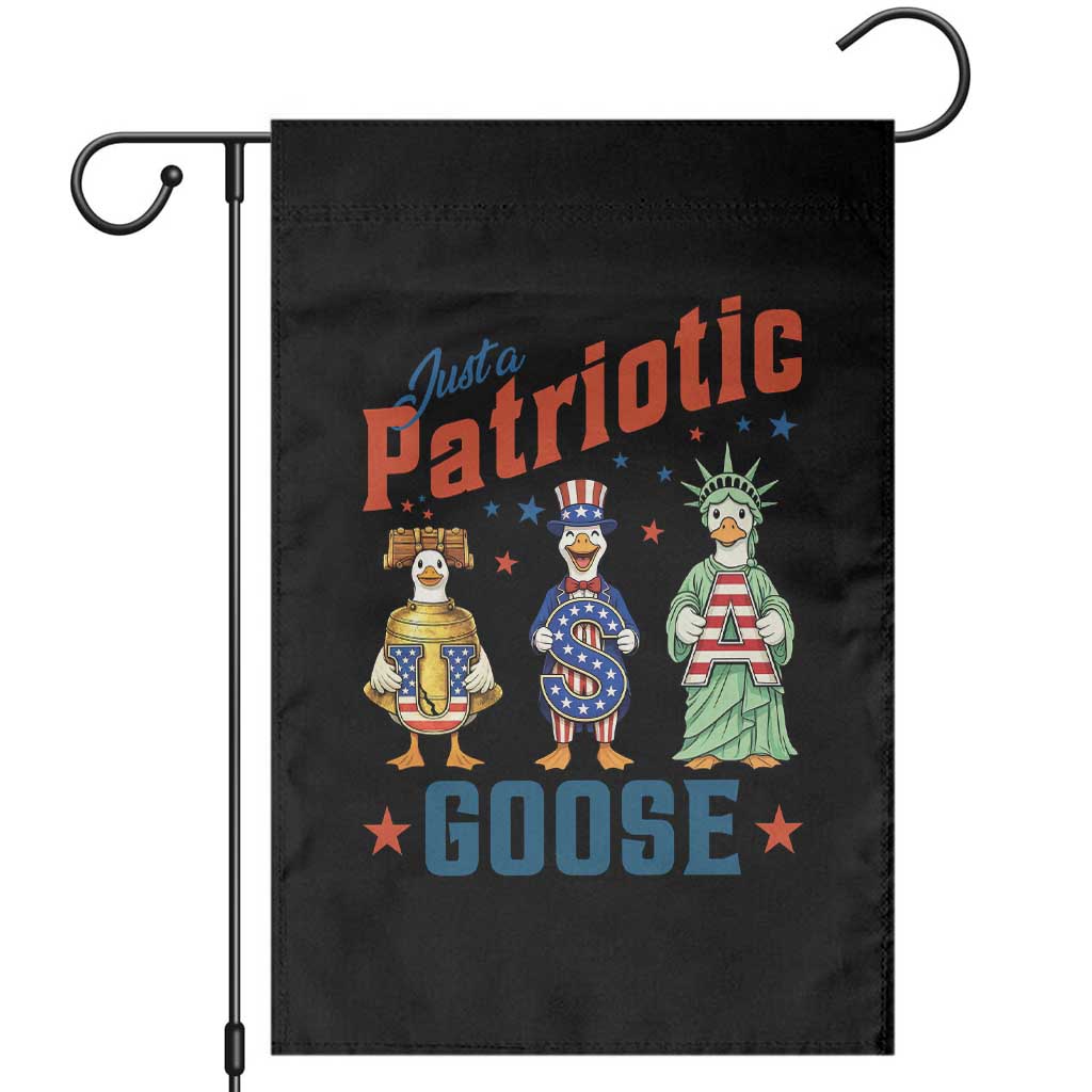Just A Patriotic Goose Garden Flag Funny Freedom Goose Patriotic TS12 Black Print Your Wear