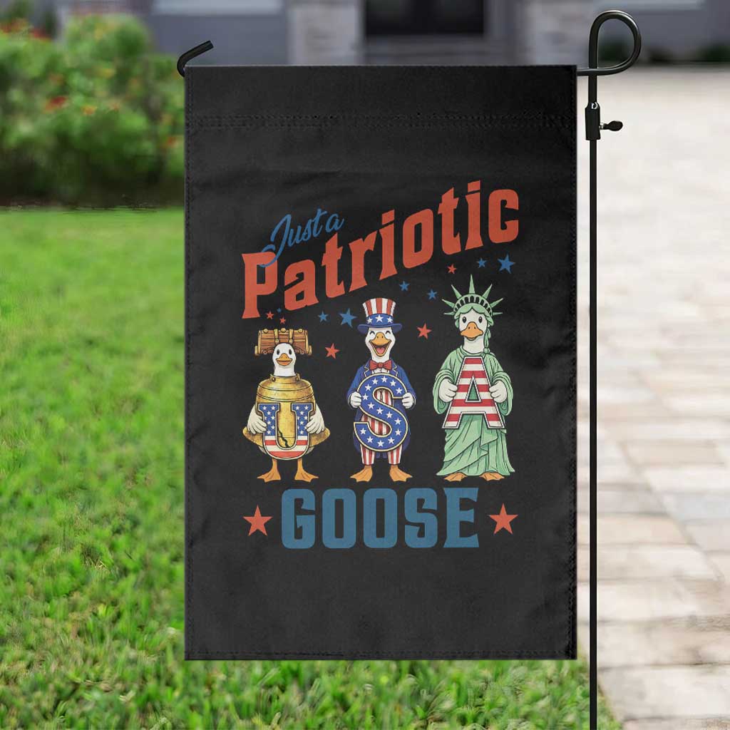 Just A Patriotic Goose Garden Flag Funny Freedom Goose Patriotic TS12 Print Your Wear