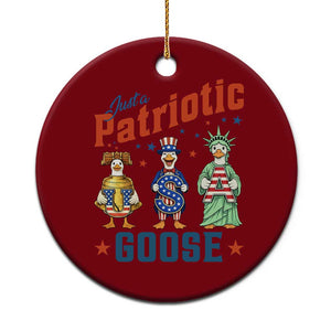 Just A Patriotic Goose Ceramic Ornament Funny Freedom Goose Patriotic TS12 1pc Red Print Your Wear