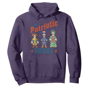 Just A Patriotic Goose Hoodie Funny Freedom Goose Patriotic TS12 Purple Print Your Wear