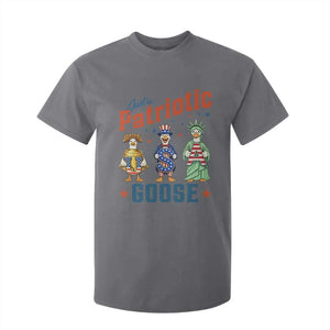 Just A Patriotic Goose T Shirt For Kid Funny Freedom Goose Patriotic TS12 Charcoal Print Your Wear