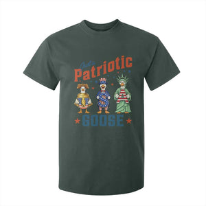 Just A Patriotic Goose T Shirt For Kid Funny Freedom Goose Patriotic TS12 Dark Forest Green Print Your Wear