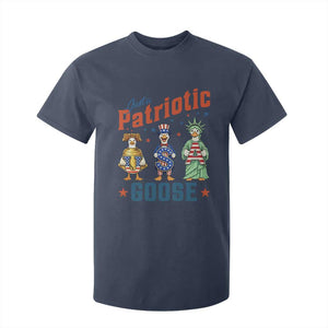 Just A Patriotic Goose T Shirt For Kid Funny Freedom Goose Patriotic TS12 Navy Print Your Wear