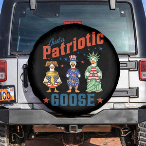 Just A Patriotic Goose Spare Tire Cover Funny Freedom Goose Patriotic TS12 No hole Black Print Your Wear