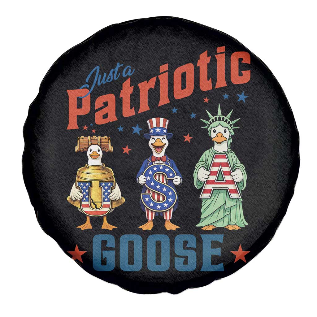 Just A Patriotic Goose Spare Tire Cover Funny Freedom Goose Patriotic TS12 Print Your Wear