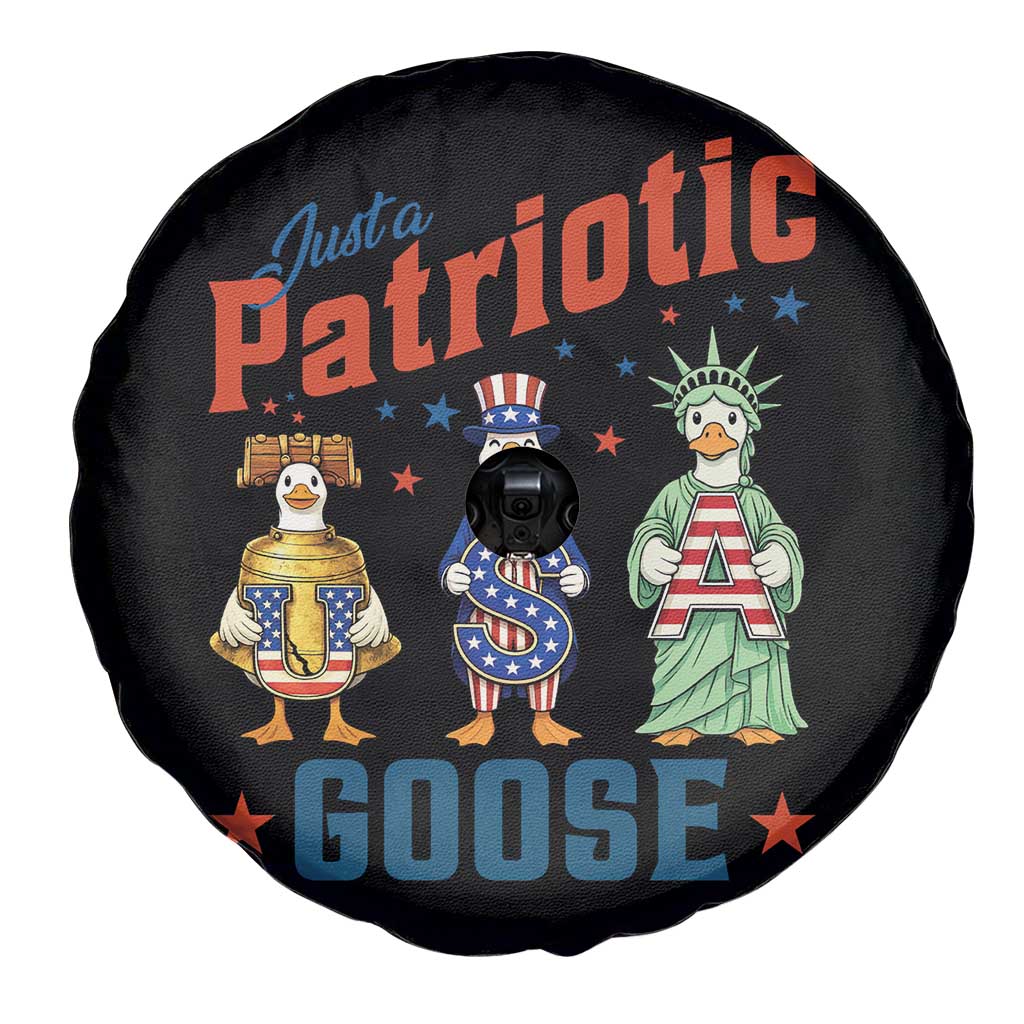 Just A Patriotic Goose Spare Tire Cover Funny Freedom Goose Patriotic TS12 Print Your Wear