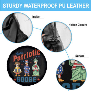 Just A Patriotic Goose Spare Tire Cover Funny Freedom Goose Patriotic TS12 Print Your Wear