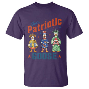 Just A Patriotic Goose T Shirt Funny Freedom Goose Patriotic TS12 Purple Print Your Wear