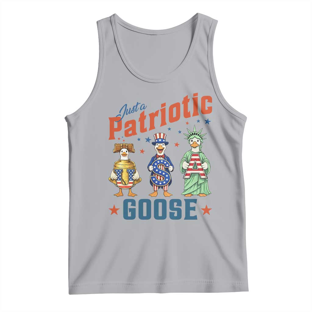 Just A Patriotic Goose Tank Top Funny Freedom Goose Patriotic TS12 Athletic Heather Print Your Wear