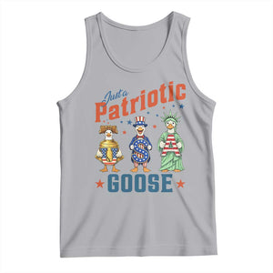 Just A Patriotic Goose Tank Top Funny Freedom Goose Patriotic TS12 Athletic Heather Print Your Wear