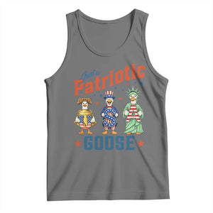 Just A Patriotic Goose Tank Top Funny Freedom Goose Patriotic TS12 Black Heather Print Your Wear