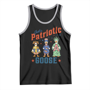 Just A Patriotic Goose Tank Top Funny Freedom Goose Patriotic TS12 Black Athletic Heather Print Your Wear