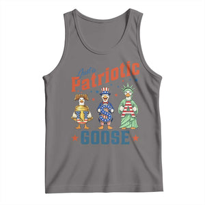 Just A Patriotic Goose Tank Top Funny Freedom Goose Patriotic TS12 Deep Heather Print Your Wear