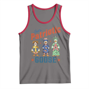 Just A Patriotic Goose Tank Top Funny Freedom Goose Patriotic TS12 Deep Heather Red Print Your Wear