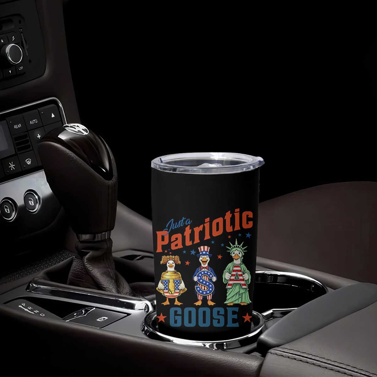 Just A Patriotic Goose Tumbler Cup Funny Freedom Goose Patriotic TS12 Print Your Wear